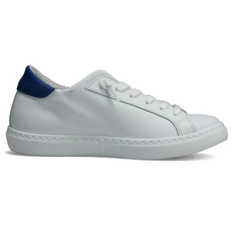 ツースター レディース レザースニーカー ホワイト ブルー イタリア製 2STAR 2s202w