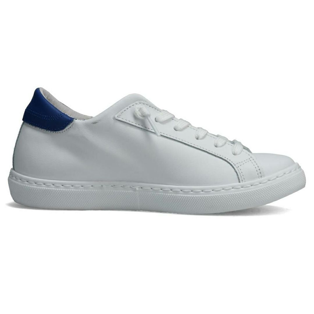 ツースター レディース レザースニーカー ホワイト ブルー イタリア製 2STAR 2s202w