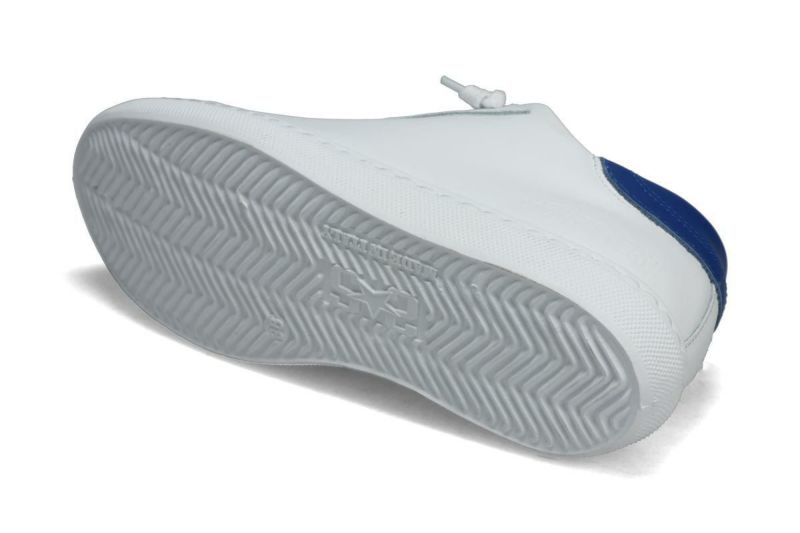 ツースター レディース レザースニーカー ホワイト ブルー イタリア製 2STAR 2s202w