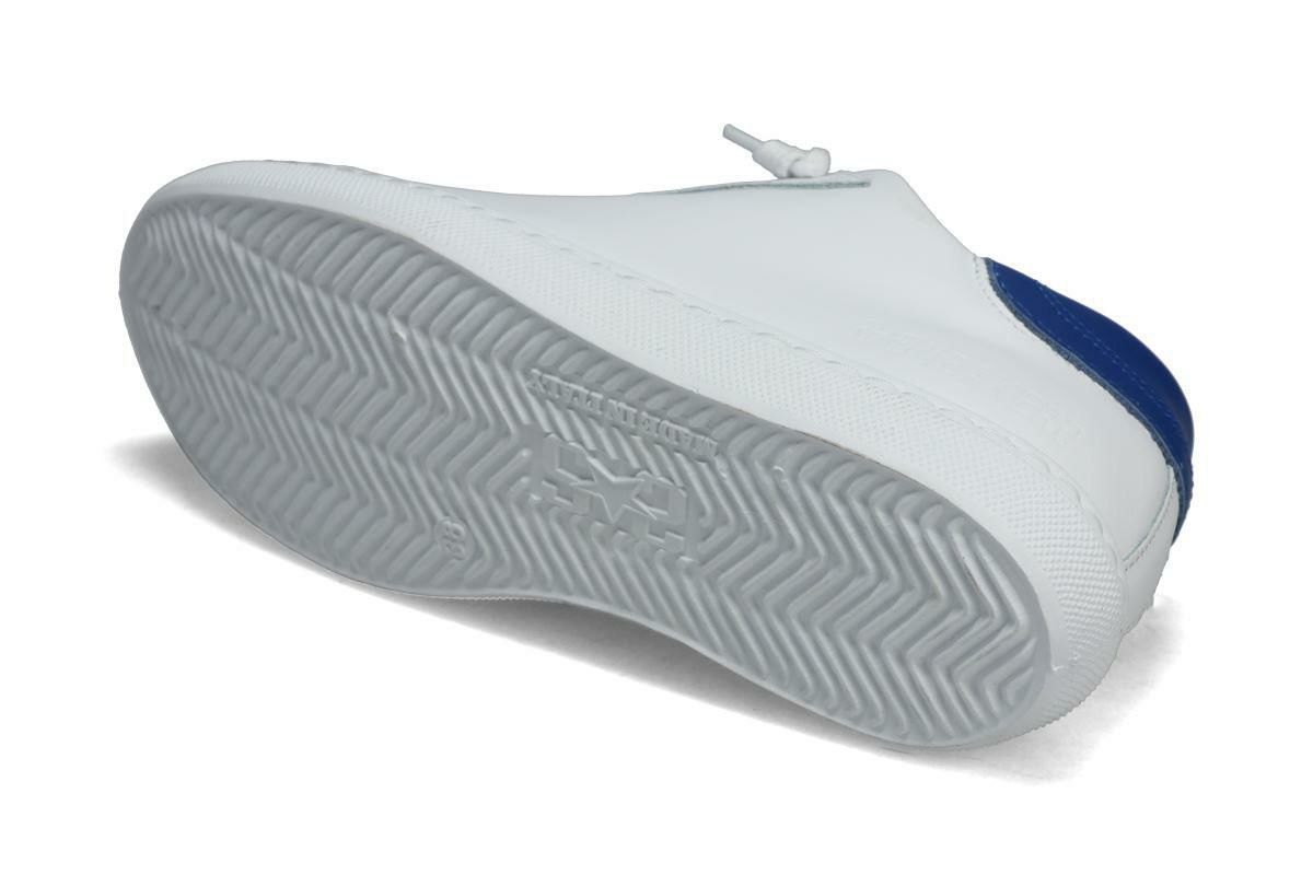 ツースター レディース レザースニーカー ホワイト ブルー イタリア製 2STAR 2s202w