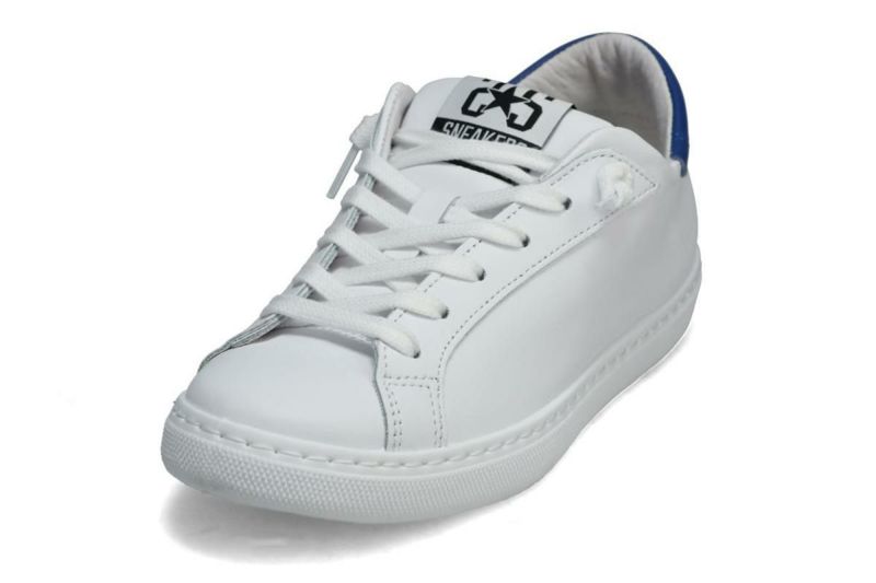 ツースター レディース レザースニーカー ホワイト ブルー イタリア製 2STAR 2s202w