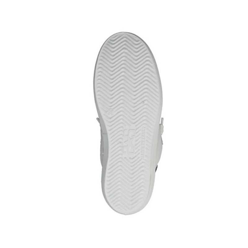 ツースター レディース レザースニーカー ホワイト ブルー イタリア製 2STAR 2s202w