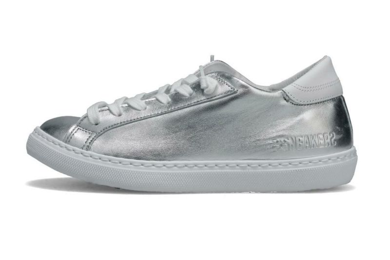  ツースター レディース レザースニーカー シルバー　ホワイト イタリア製 2STAR 2s203w