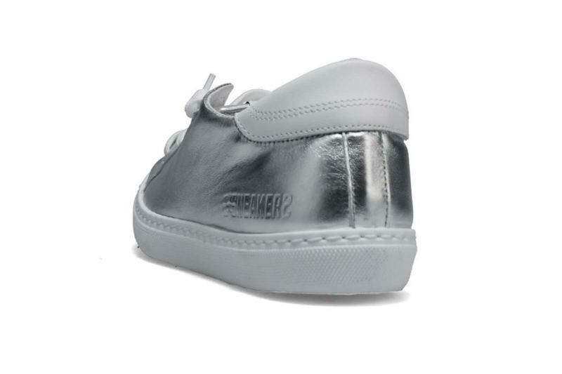  ツースター レディース レザースニーカー シルバー　ホワイト イタリア製 2STAR 2s203w