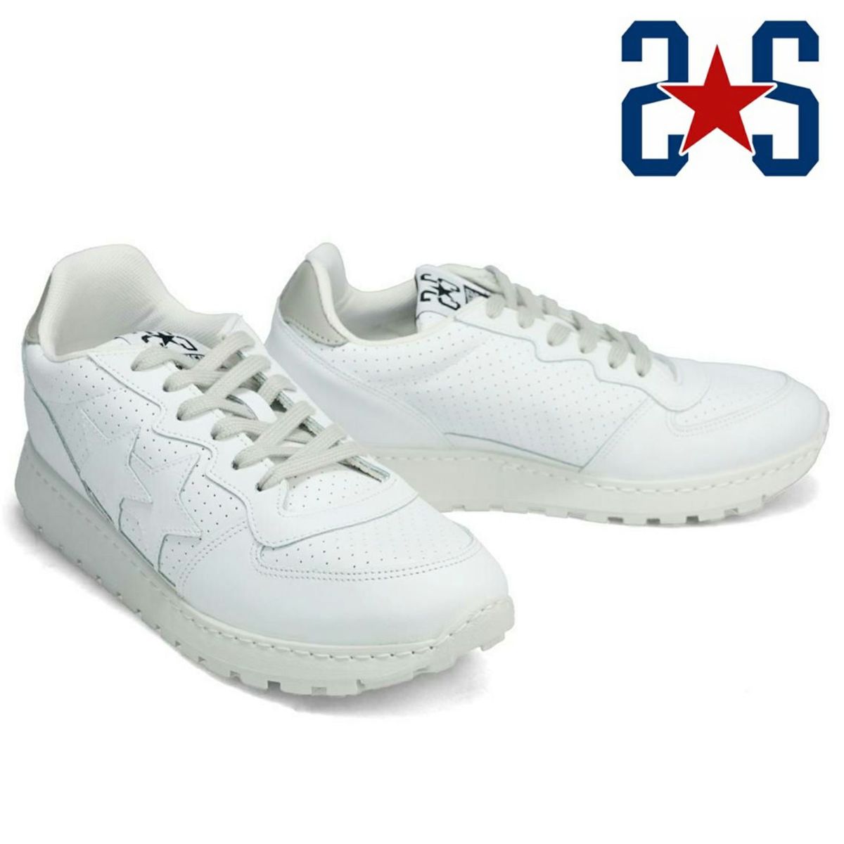 ツースター メンズ スニーカー レザースニーカー ホワイト イタリア製 2STAR 2s206