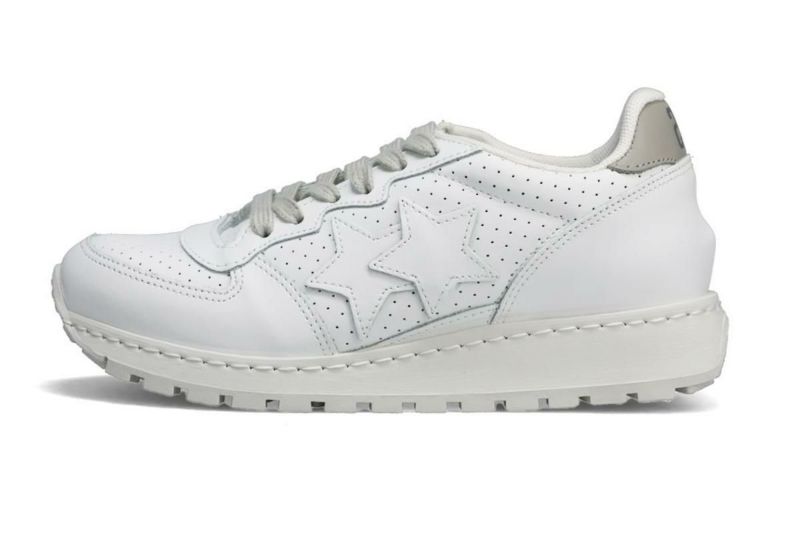 ツースター レディース レザースニーカー ホワイト イタリア製 2STAR 2s206w