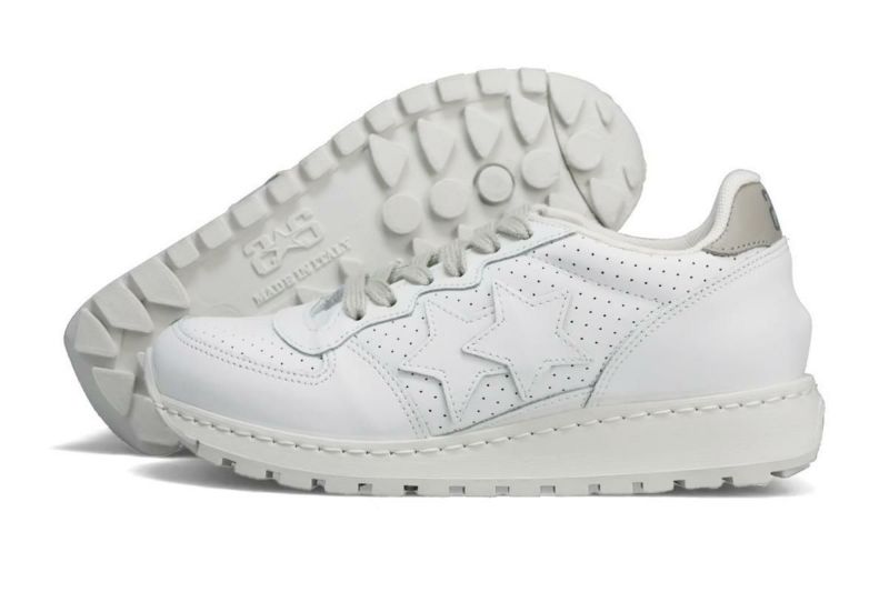 ツースター レディース レザースニーカー ホワイト イタリア製 2STAR 2s206w