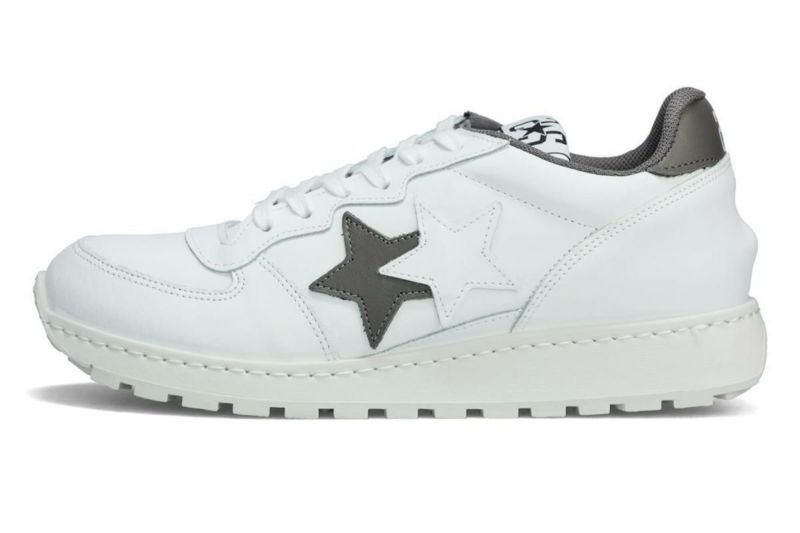 ツースター メンズ スニーカー レザースニーカー ホワイト ブラック イタリア製 2STAR 2s207