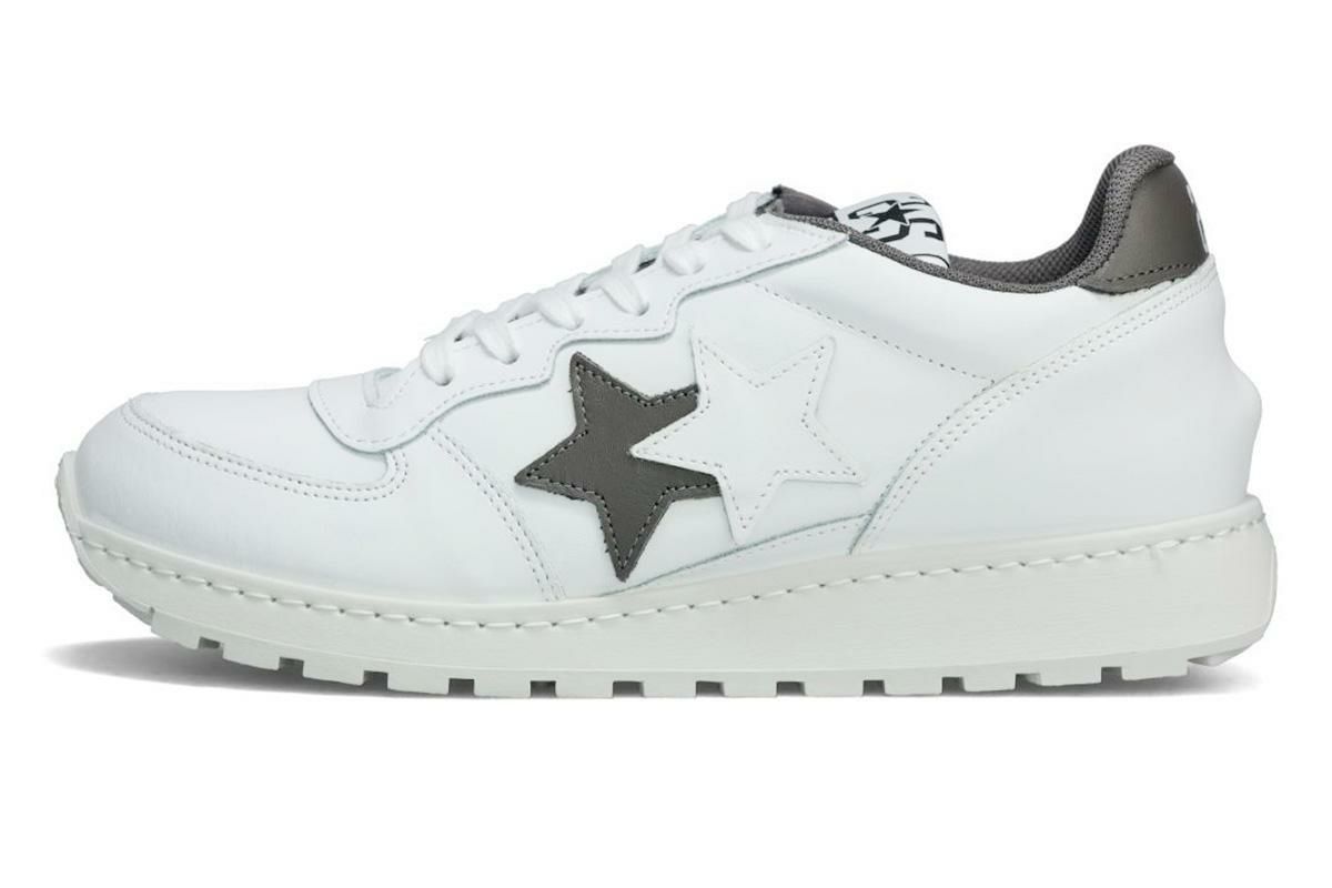 ツースター メンズ スニーカー レザースニーカー ホワイト ブラック イタリア製 2STAR 2s207