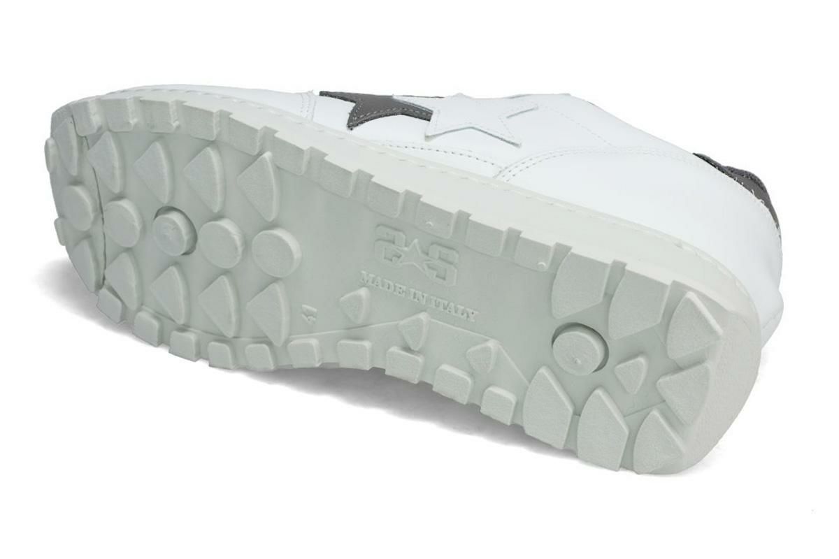 ツースター メンズ スニーカー レザースニーカー ホワイト ブラック イタリア製 2STAR 2s207