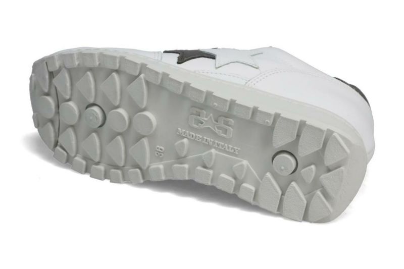 ツースター レディース レザースニーカー ホワイト　ブラック イタリア製 2STAR 2s207w