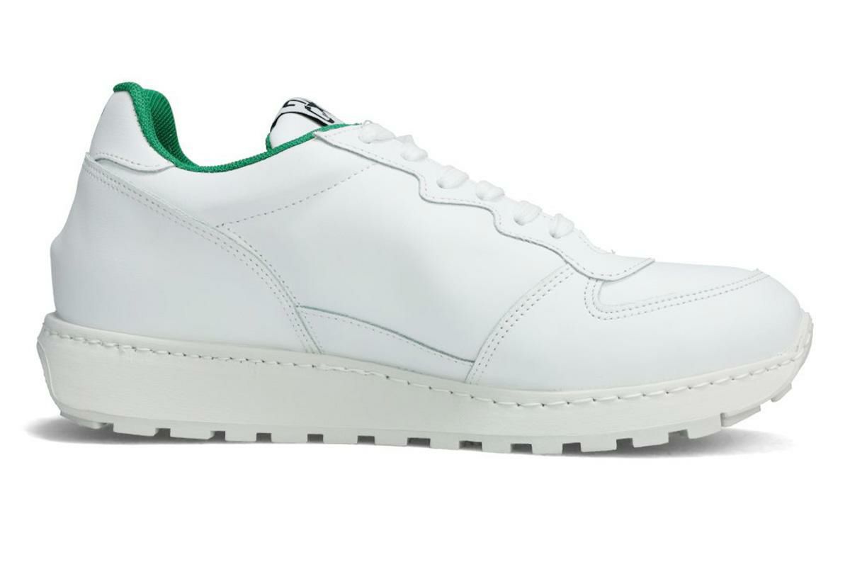 ツースター メンズ スニーカー レザースニーカー ホワイト グリーン イタリア製 2STAR 2s210