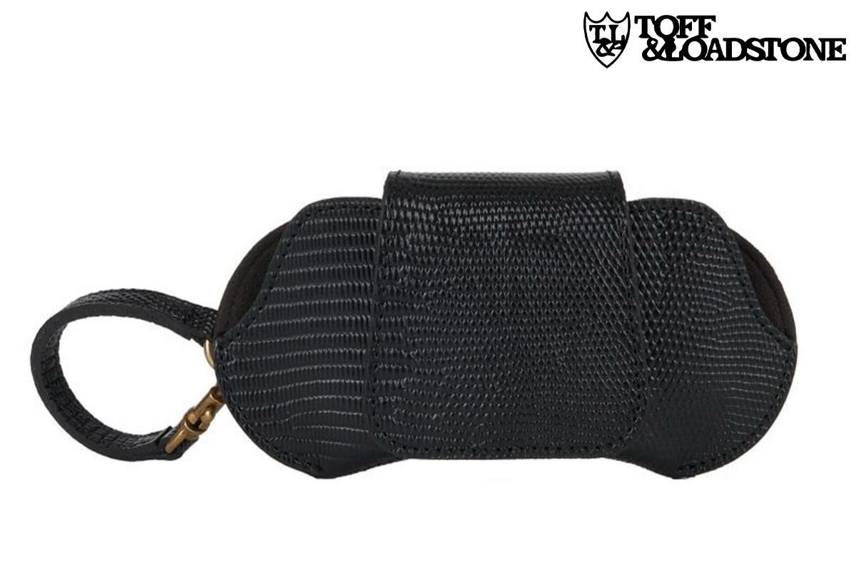 トフ＆ロードストーン アイウェアケース with ストラップ 国産(日本製) ブラック　