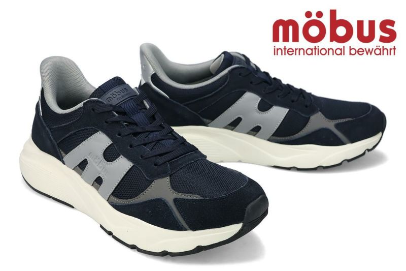 モーブス メンズ スニーカー シュルム ネイビー グレー 