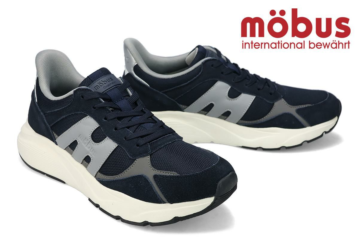 モーブス メンズ スニーカー シュルム ネイビー グレー 