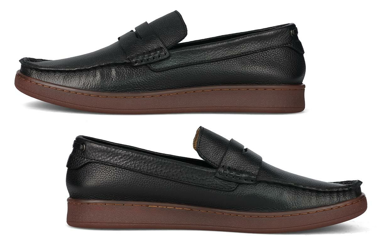 ラウディ メンズ カジュアルシューズ コインローファー ブラック 2