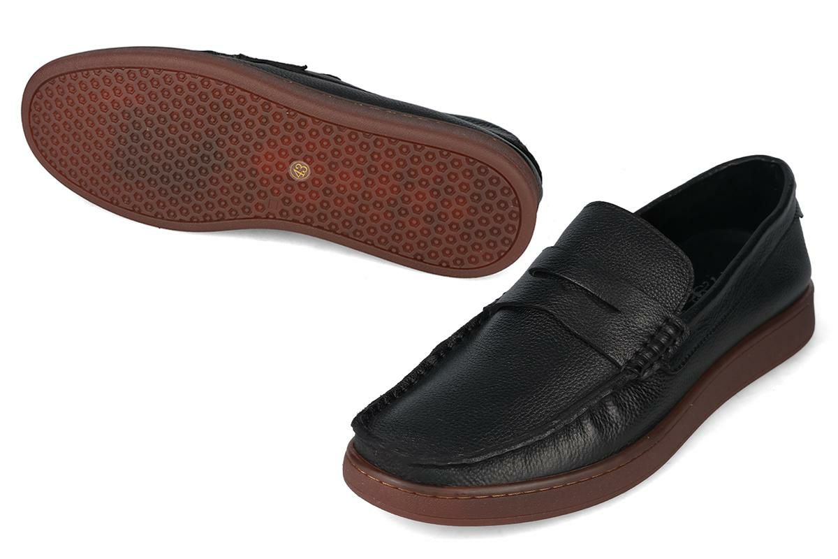 ラウディ メンズ カジュアルシューズ コインローファー ブラック 3