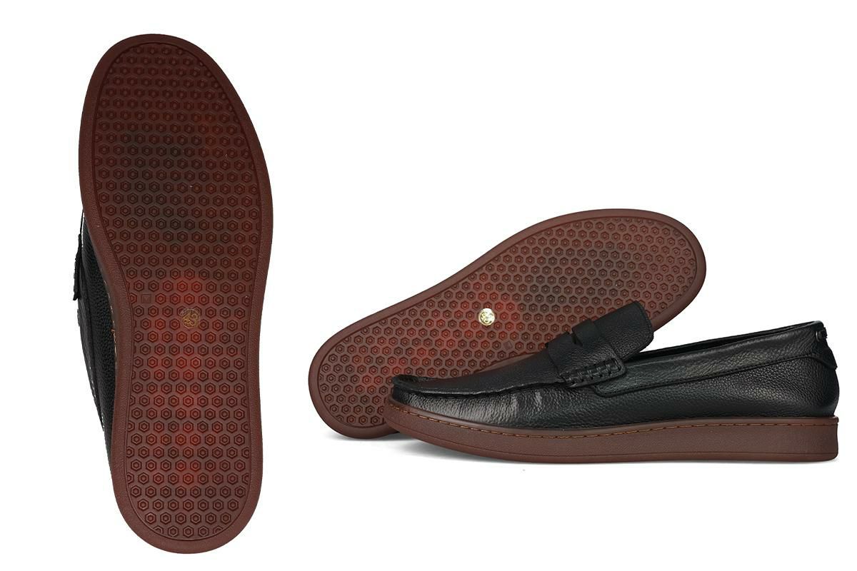 ラウディ メンズ カジュアルシューズ コインローファー ブラック 5