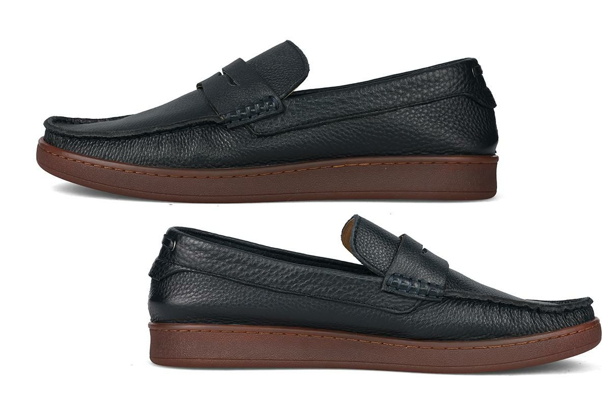 ラウディ メンズ カジュアルシューズ コインローファー ネイビー 2