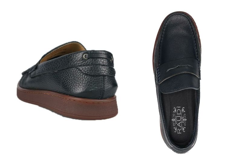 ラウディ メンズ カジュアルシューズ コインローファー ネイビー 4