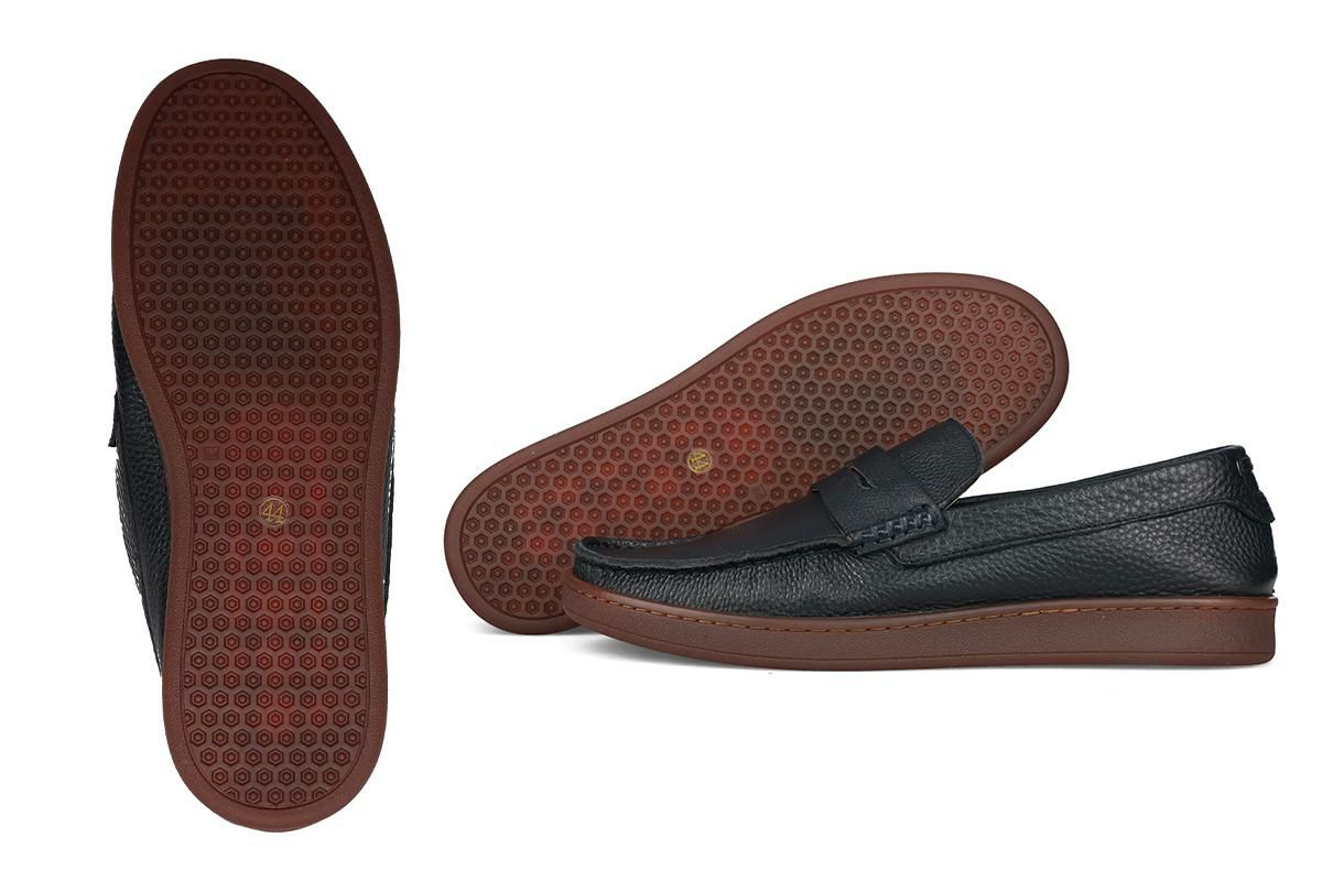 ラウディ メンズ カジュアルシューズ コインローファー ネイビー 5