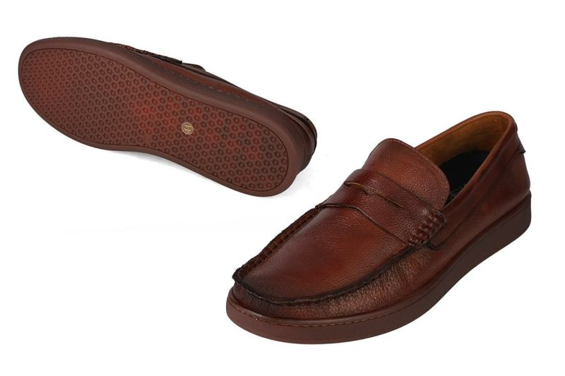 ラウディ メンズ カジュアルシューズ コインローファー ブラウン 3