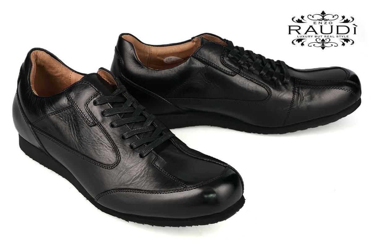 ラウディ メンズ カジュアルシューズ スニーカー ブラック 