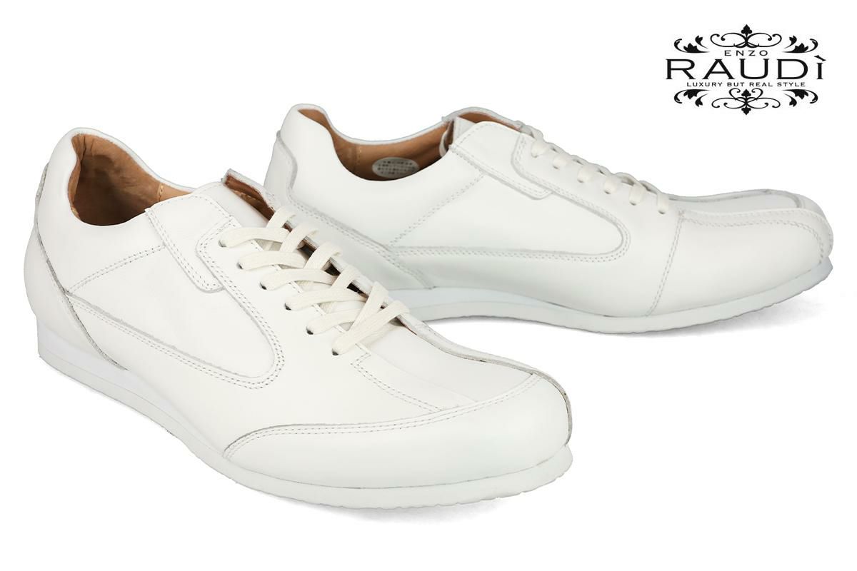 ラウディ メンズ カジュアルシューズ スニーカー ホワイト 