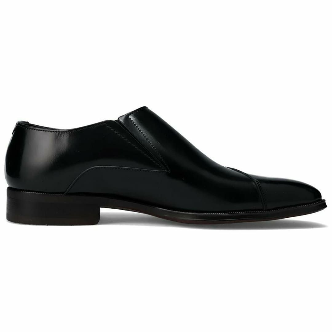 クインクラシコオリジナル 国産ビジネスシューズ サイドレース スリッポン 36002 bk 6