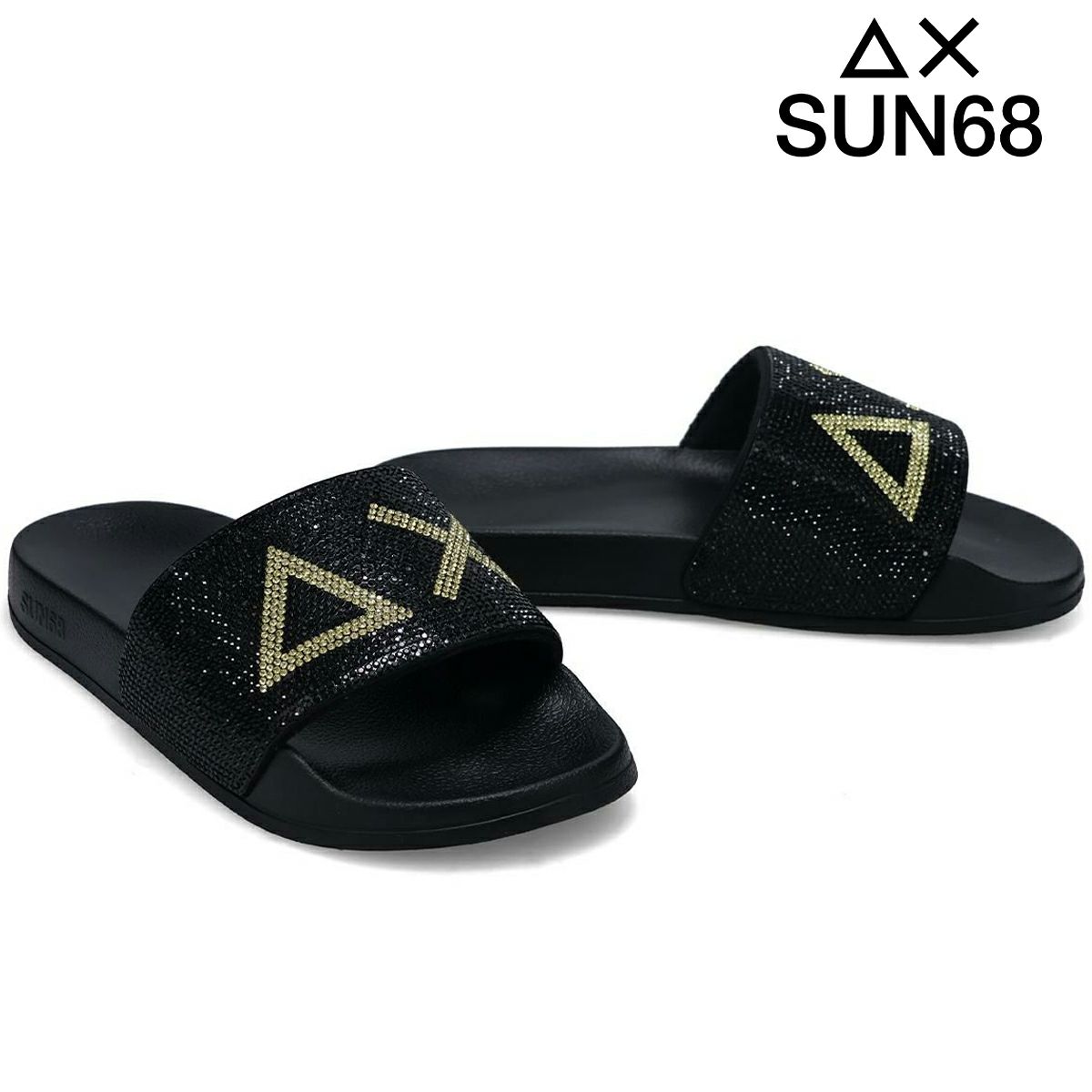 サンシックスティーエイト レディース スリッパロゴストラス SUN68 