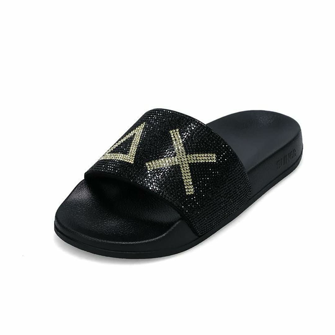 サンシックスティーエイト レディース スリッパロゴストラス SUN68 