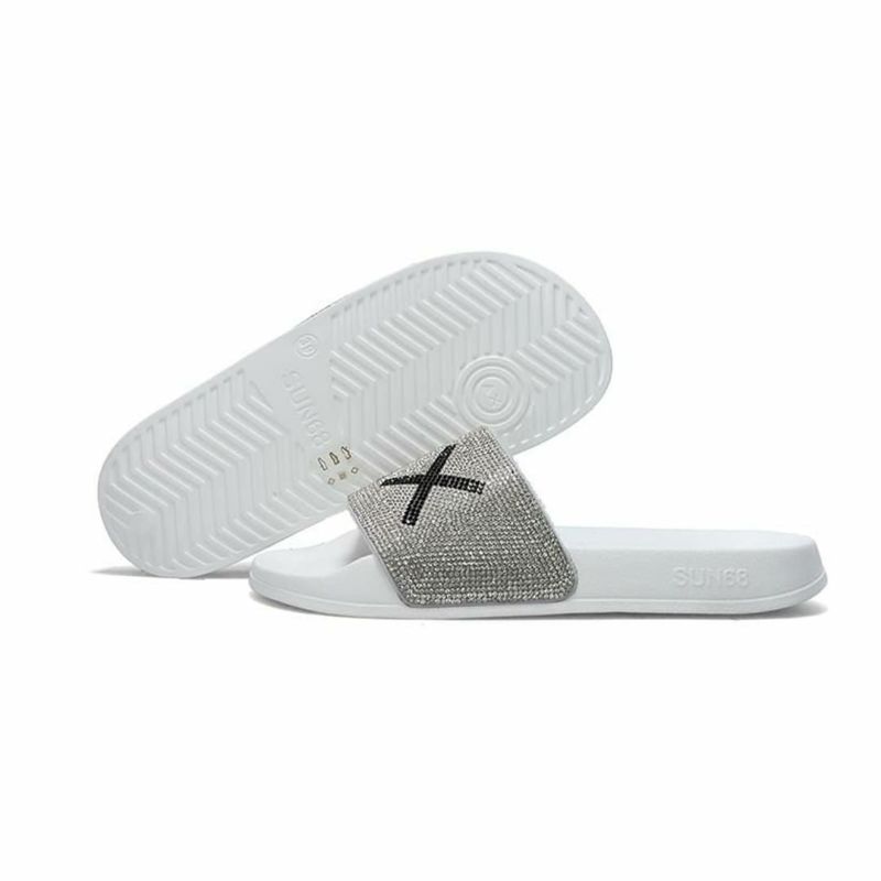 サンシックスティーエイト レディース スリッパロゴストラス SUN68 