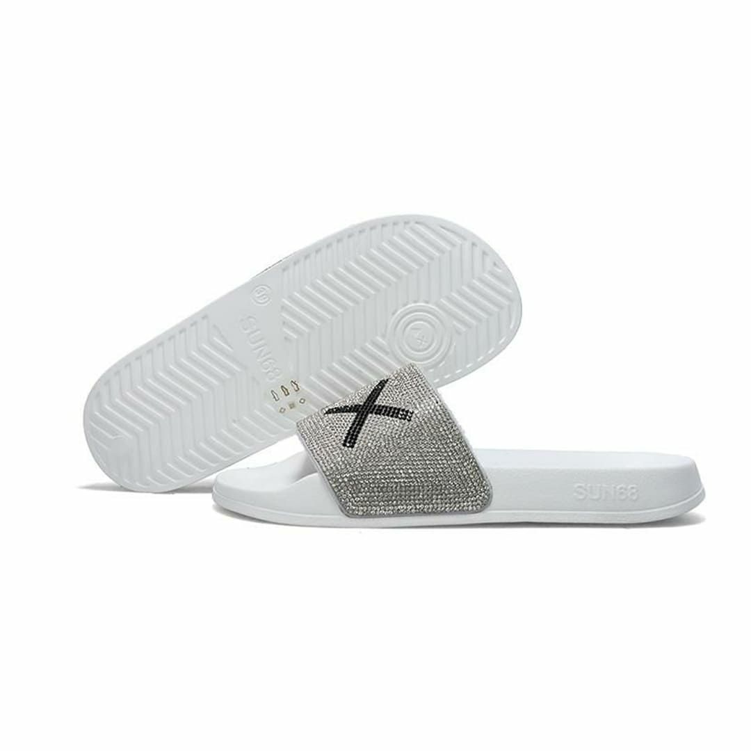 サンシックスティーエイト レディース スリッパロゴストラス SUN68 