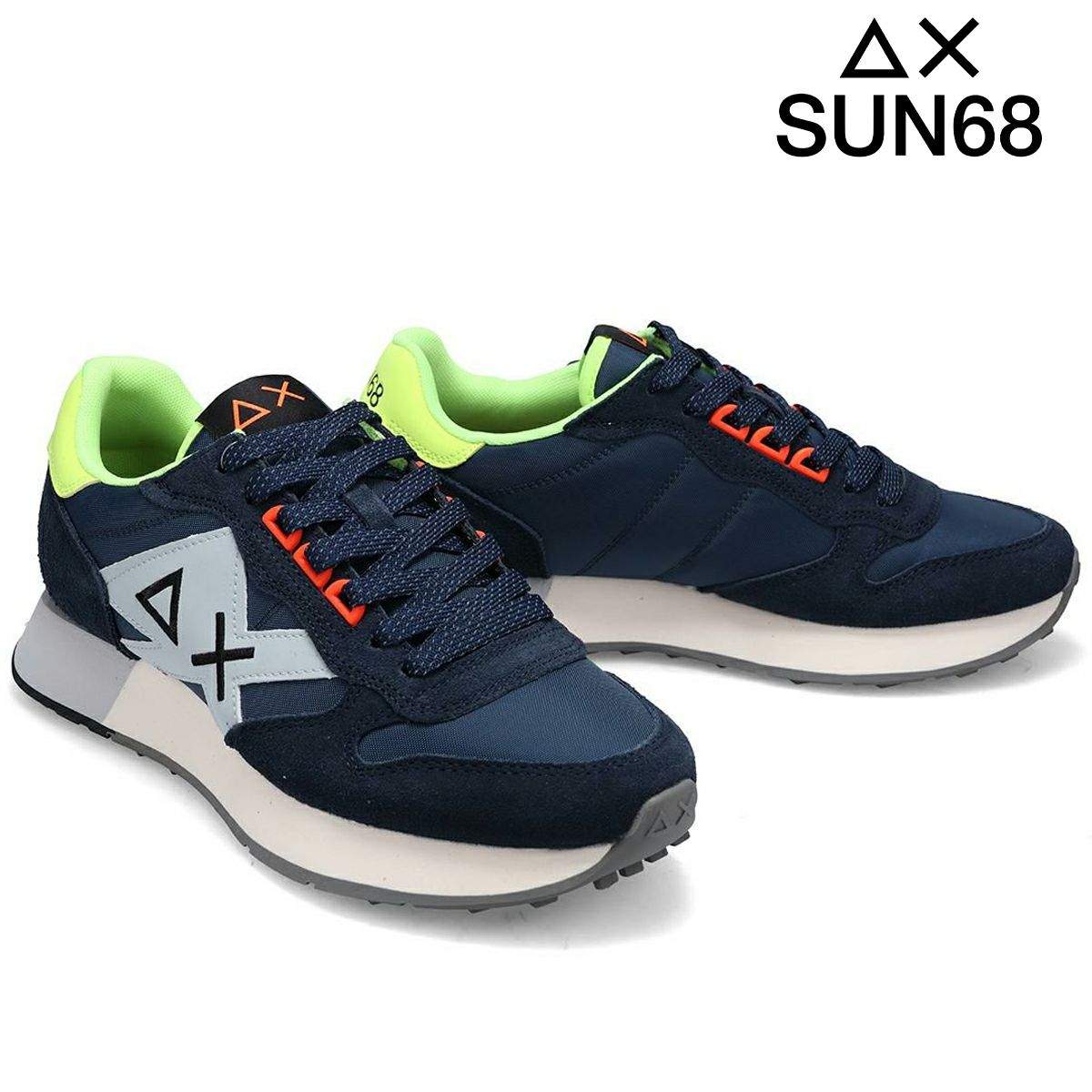 サンシックスティーエイト メンズ スニーカー ジャキ2.0フルオ SUN68 