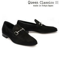  クインクラシコ メンズ ドレスシューズ ビットローファースエード 日本製