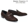  クインクラシコ メンズ ドレスシューズ ビットローファースエード 日本製