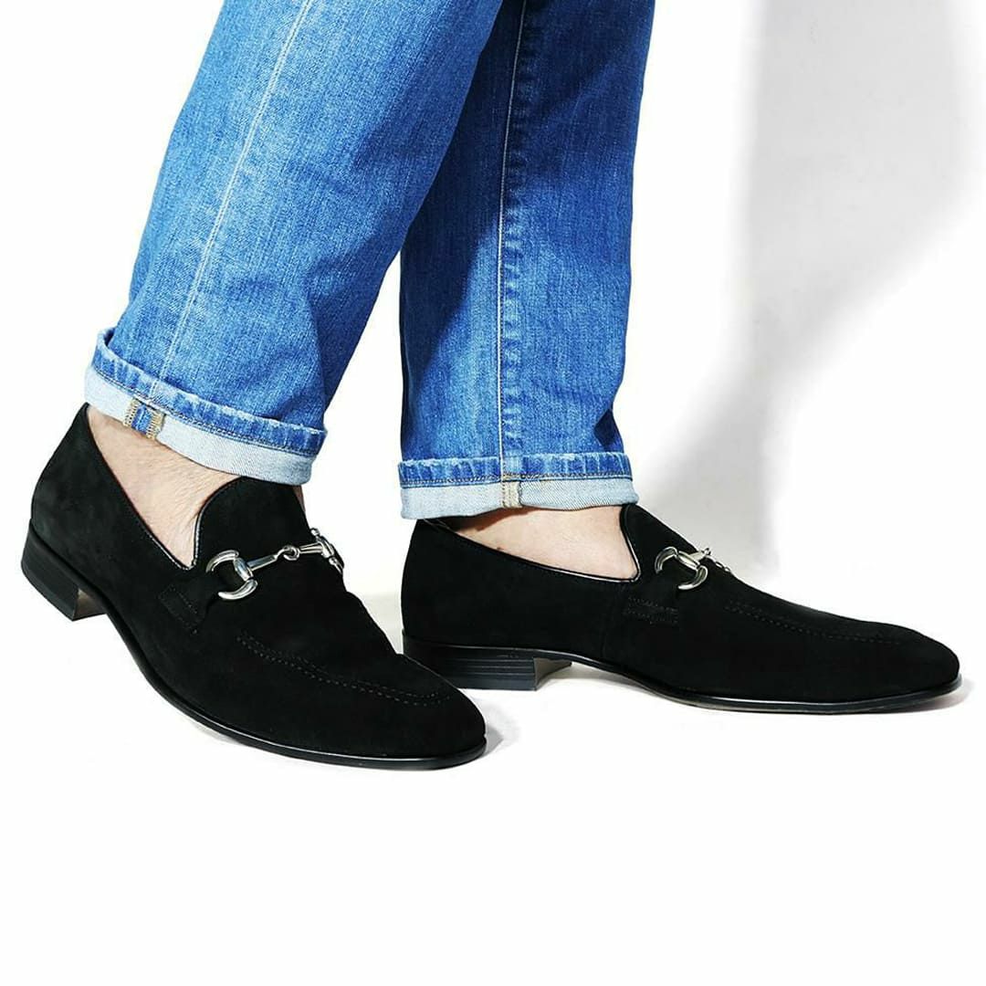  クインクラシコ メンズ ドレスシューズ ビットローファースエード 日本製