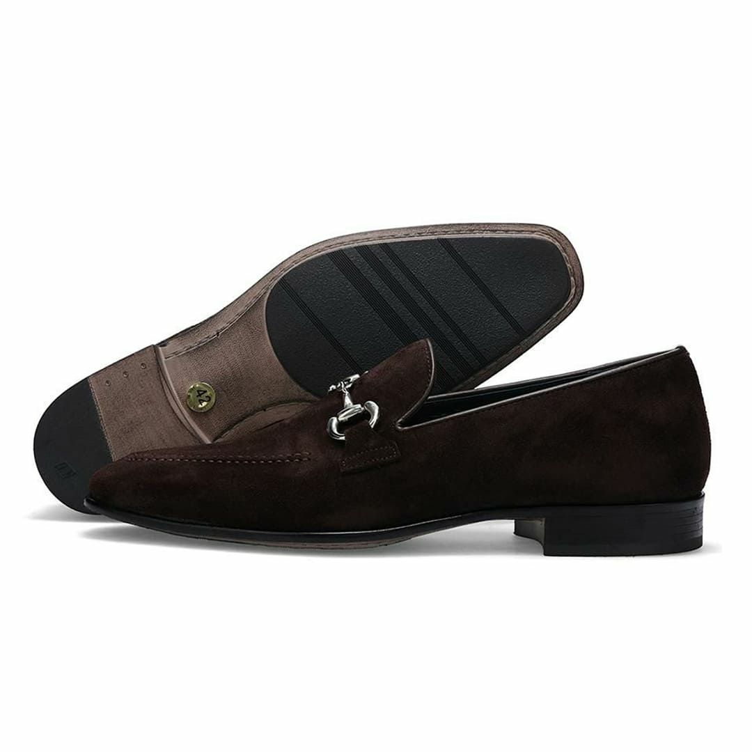  クインクラシコ メンズ ドレスシューズ ビットローファースエード 日本製