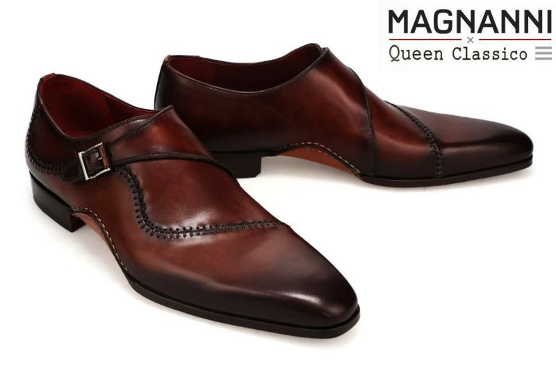 マグナーニ / MAGNANNI アークライン・シングルモンクストラップ タバコ/カオバ スペイン製 