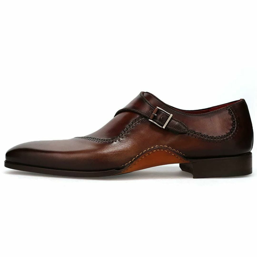 マグナーニ / MAGNANNI アークライン・シングルモンクストラップ タバコ/カオバ スペイン製 