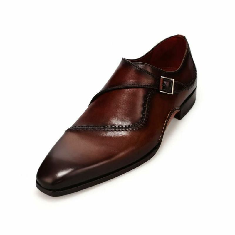 マグナーニ / MAGNANNI アークライン・シングルモンクストラップ タバコ/カオバ スペイン製 