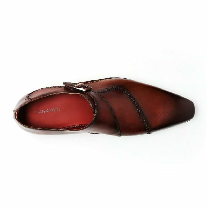 マグナーニ / MAGNANNI アークライン・シングルモンクストラップ タバコ/カオバ スペイン製 