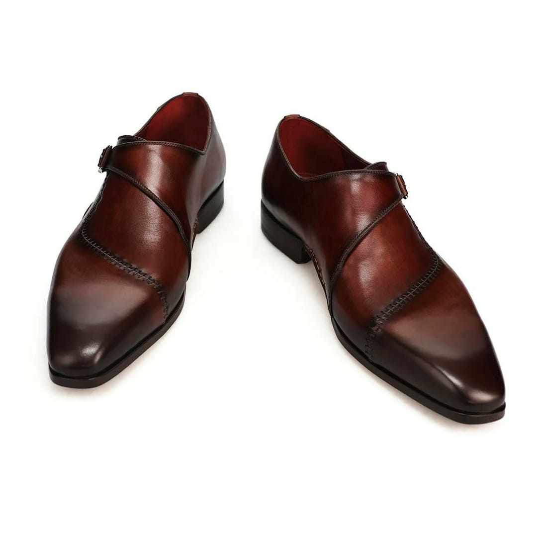 マグナーニ / MAGNANNI アークライン・シングルモンクストラップ タバコ/カオバ スペイン製 