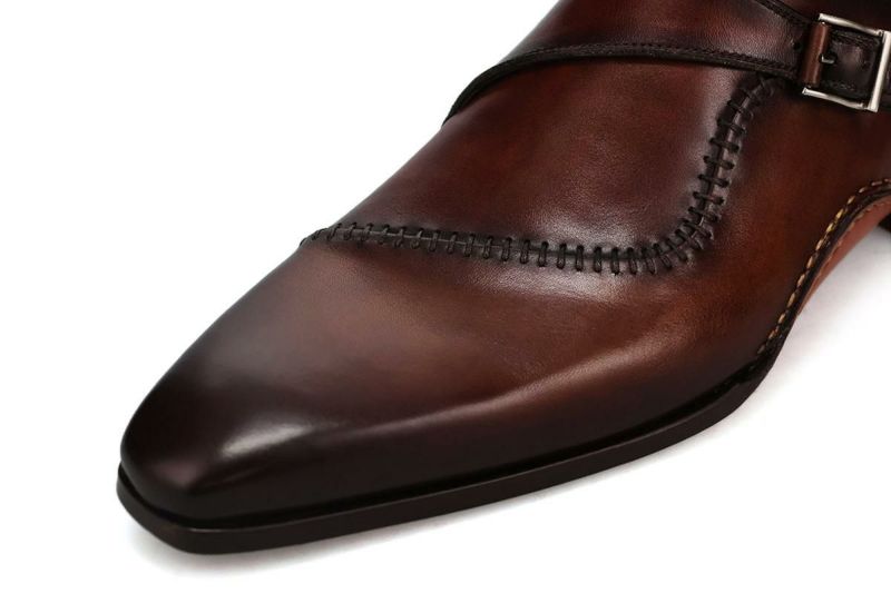 マグナーニ / MAGNANNI アークライン・シングルモンクストラップ タバコ/カオバ スペイン製 