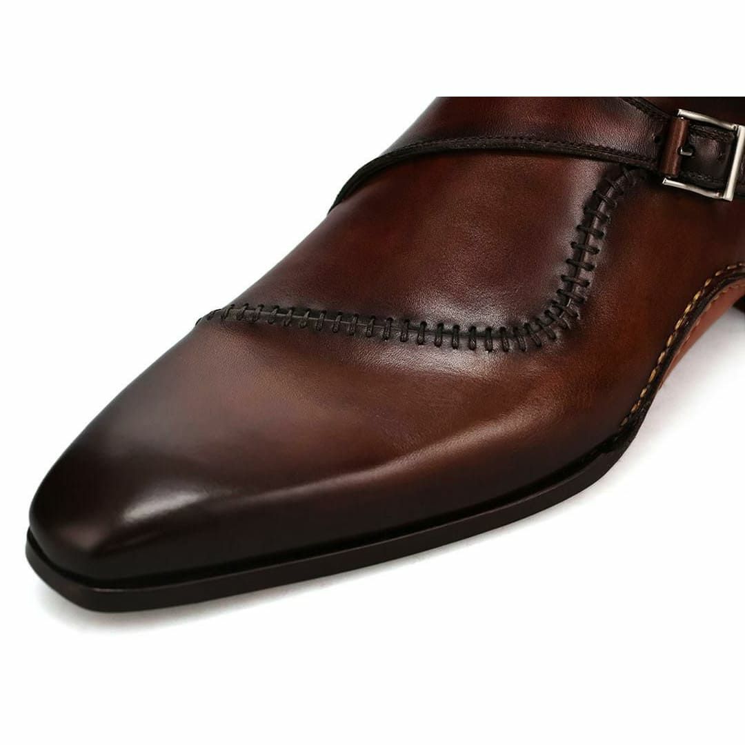 マグナーニ / MAGNANNI アークライン・シングルモンクストラップ タバコ/カオバ スペイン製 