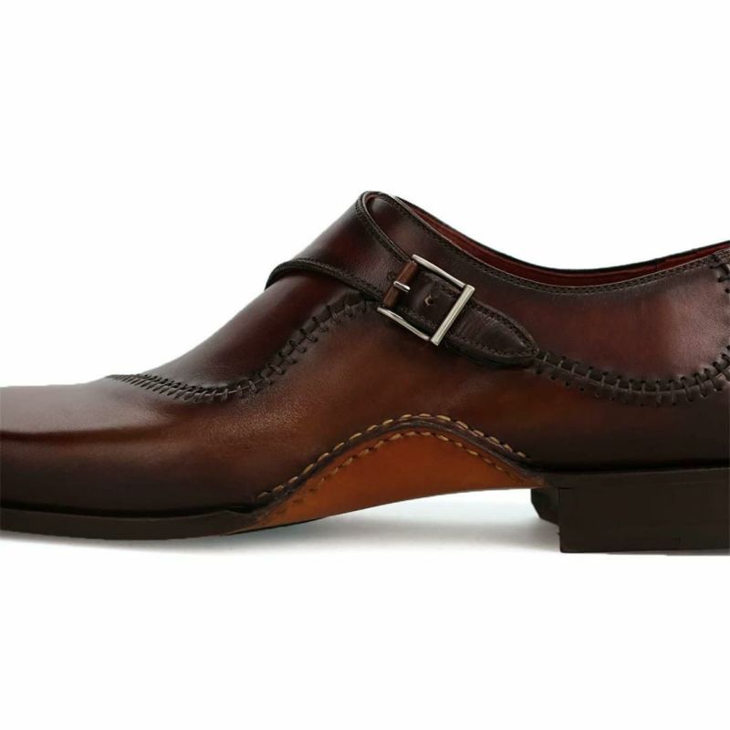 マグナーニ / MAGNANNI アークライン・シングルモンクストラップ タバコ/カオバ スペイン製 