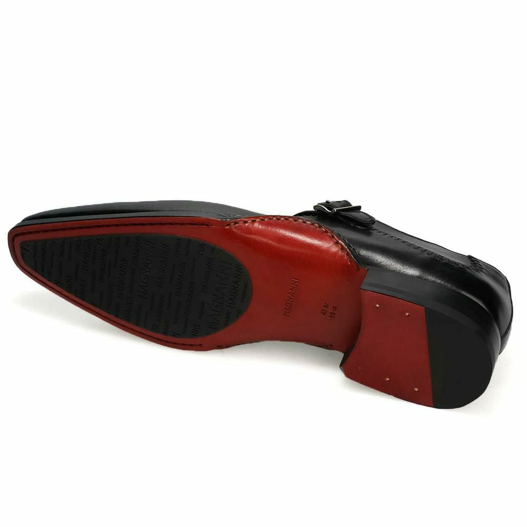 マグナーニ / MAGNANNI アークライン・シングルモンクストラップ ネロ/グリス スペイン製 4