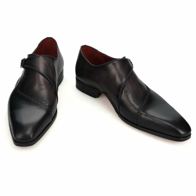 マグナーニ / MAGNANNI アークライン・シングルモンクストラップ ネロ/グリス スペイン製 9