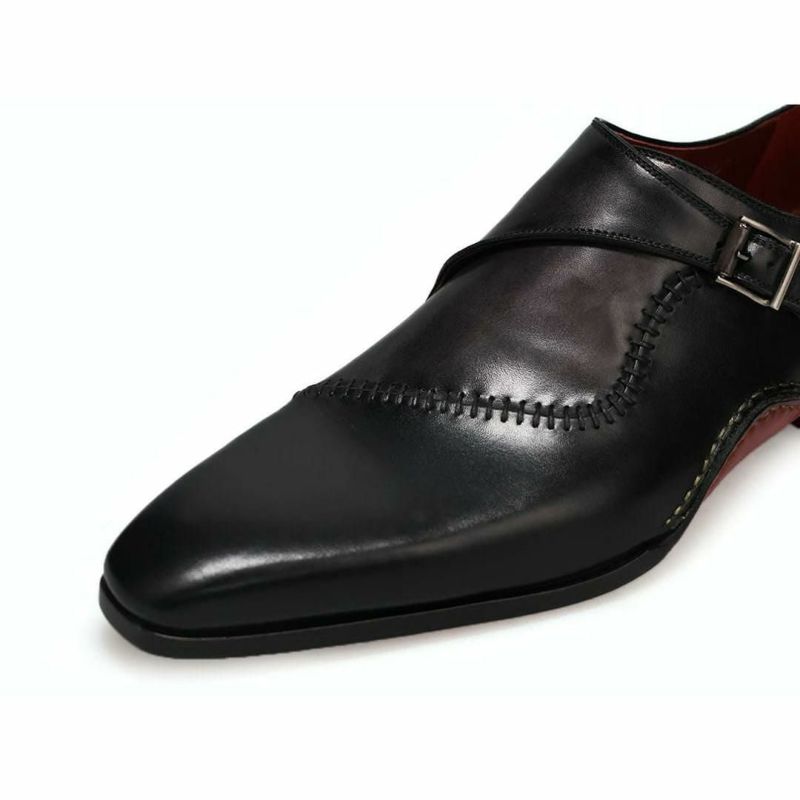 マグナーニ / MAGNANNI アークライン・シングルモンクストラップ ネロ/グリス スペイン製 10