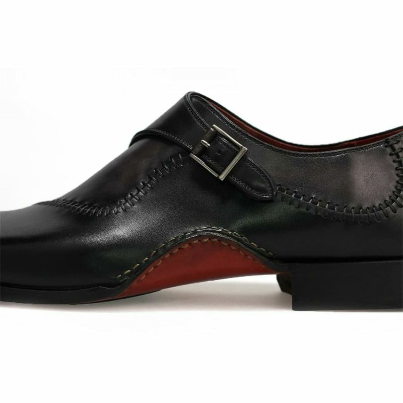 マグナーニ / MAGNANNI アークライン・シングルモンクストラップ ネロ/グリス スペイン製 11